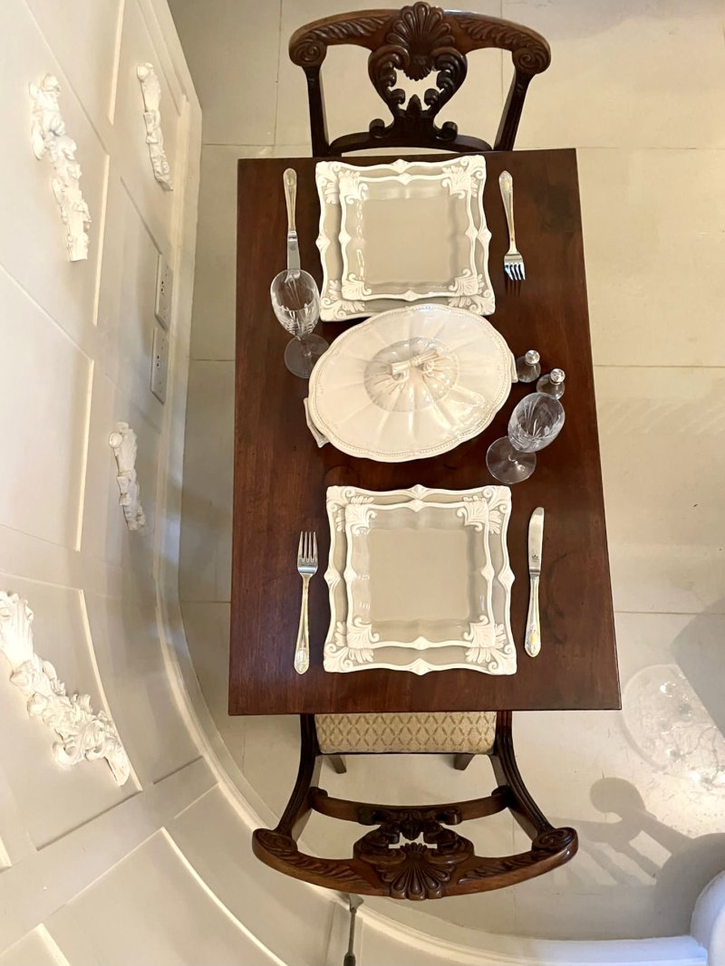 Unusual Antique George III Quality Mahogany Freestanding Side Table - Image 3